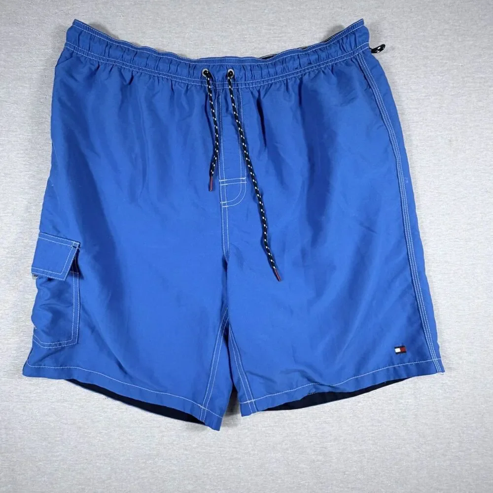 Tommy Hilfiger Swim Board Surf Shorts Men XL Blue Summer Boating Leisure Sun